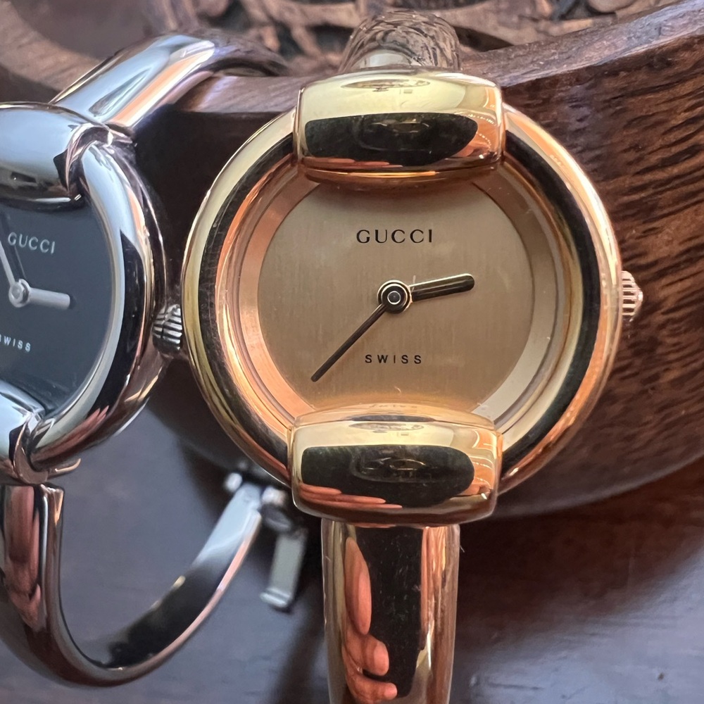 Vintage Gucci 1400 L Stainless Steel Gold Watch